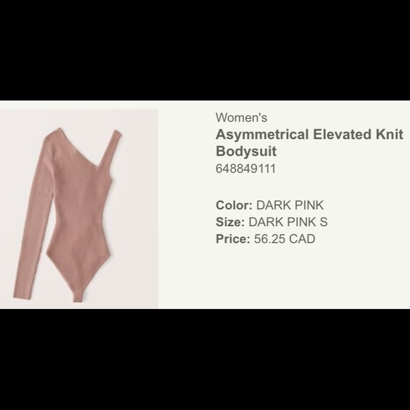 Abercrombie asymmetrical body suit - Picture 3 of 3
